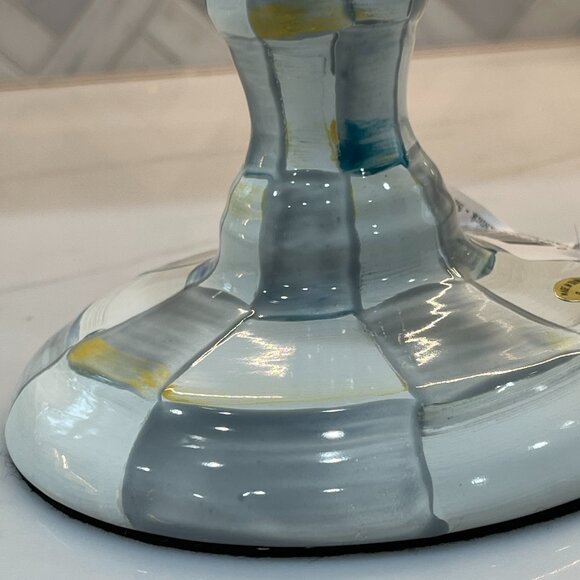 Sterling Check Enamel Candlestick -NEW - Picture 11 of 16